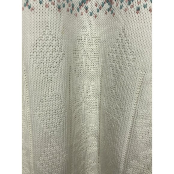 Vintage Floral Collared Sweater Women's Medium Cottagecore - Picture 4 of 9